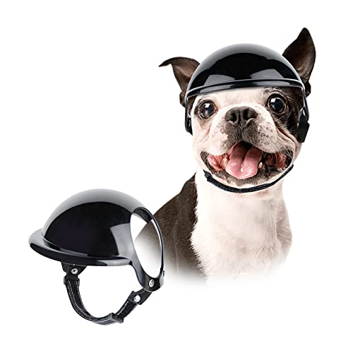 LESYPET Dog Helmet for Small Dog, Dog Motorcycle Helmet with Ear Holes and Adjustable Strap Safety Helmets for Dogs for Outdoor Driving Riding, Small