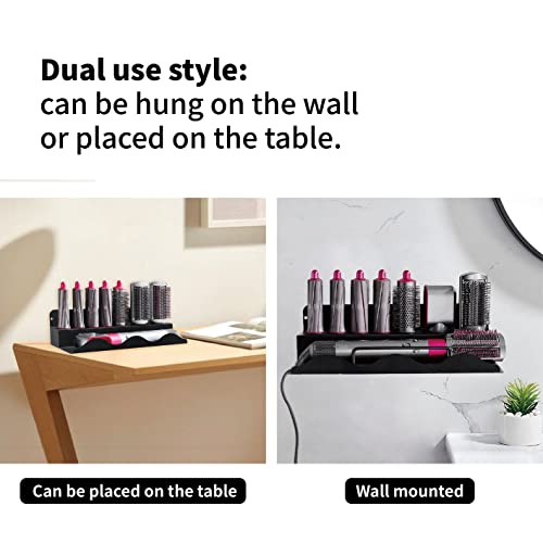 DALUOBO Wall Mounted Hair Curler Storage Rack For Dyson Airwrap Bathroom Shelf Hair Care Tool Stand