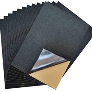 13pcs black self adhesive felt fabric sheets,soft velvet fabric stickers for jewelry box and drawer liner,diy art and craft projects making(a4 size,8.3" x 11.8")