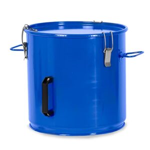 crutello grease disposal bucket - 8 gallon fryer oil disposal caddy transport container with locking lid, grease container storage for hot cooking oil