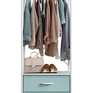 Sorbus Premium Cothing Rack with Drawers - Heavy Duty Wardrobe Closet with Metal Frame & Wooden Top - 70Inch Tall Garment Rack- Lightweight Freestanding Coat Closet - for Hallway, Bedroom