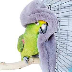 n comfortable fleece bird blanket for cage, cozy corner for parrot cage warm bird bed in birdcage cuddle nest hanging bird toys