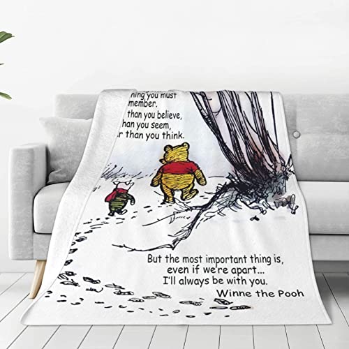 Cartoon Blanket Flannel Fleece Throw Blankets Super Soft Cozy Warm Plush Bedding for Sofa Living Room Bedroom (Color 3, 50X40Inch)