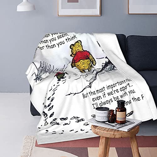 Cartoon Blanket Flannel Fleece Throw Blankets Super Soft Cozy Warm Plush Bedding for Sofa Living Room Bedroom (Color 3, 50X40Inch)