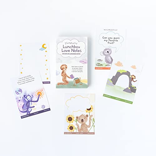 Slumberkins Lunch Box Notes For Kids - 180 Pack | Positive Affirmations, Encouragement, & Connection Cards For School Day Support