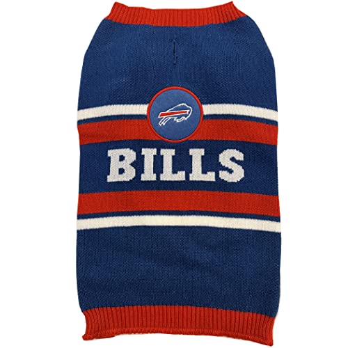 Pets First NFL Buffalo Bills Dog Sweater, Size Extra Small. Warm and Cozy Knit Pet Sweater with NFL Team Logo, Best Puppy Sweater for Large and Small Dogs, Team Color (BUF-4179-XS)