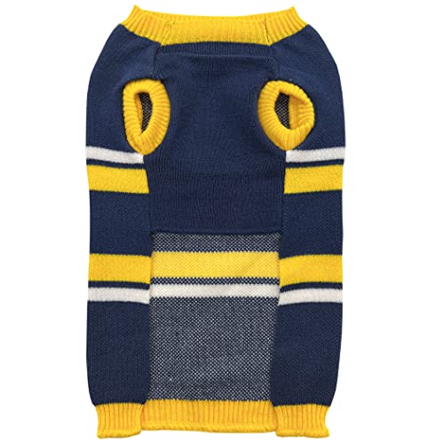 Pets First NCAA Michigan Wolverines Dog Sweater, Size Large. Warm and Cozy Knit Pet Sweater with NCAA Team Logo, Best Puppy Sweater for Large and Small Dogs, Team Color (MI-4179-LG)