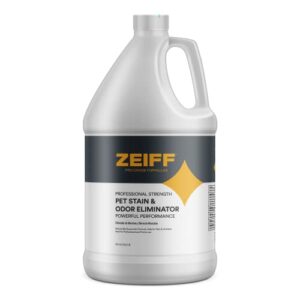 zeiff pet stain and odor remover - pet odor eliminator for home and professional use - pet urine enzyme cleaner to break up tough stains - carpet stain remover for dog urine and cat pee, feces, fluids