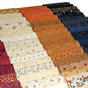 10 Fat Quarters - Kansas Troubles by Moda Fat Quarter Bundle Calico Floral Flowers Classic Reproduction Style Quality Quilters Assorted Cotton Fabrics M22805c