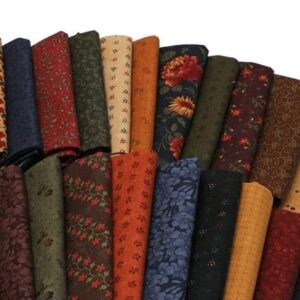 10 Fat Quarters - Kansas Troubles by Moda Fat Quarter Bundle Calico Floral Flowers Classic Reproduction Style Quality Quilters Assorted Cotton Fabrics M22805c