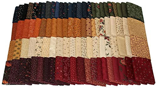 10 Fat Quarters - Kansas Troubles by Moda Fat Quarter Bundle Calico Floral Flowers Classic Reproduction Style Quality Quilters Assorted Cotton Fabrics M22805c