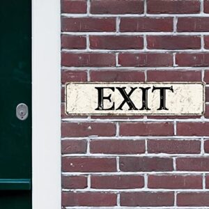 Guangpat Exit Street Signs Customized Exit Metal Sign Vintage Exit Decor Aluminum Metal Sign Farmhouse Metal Wall Sign Rustic Wall Art for Bedroom Kitchen Cafe Bar Office Garage 24x6in