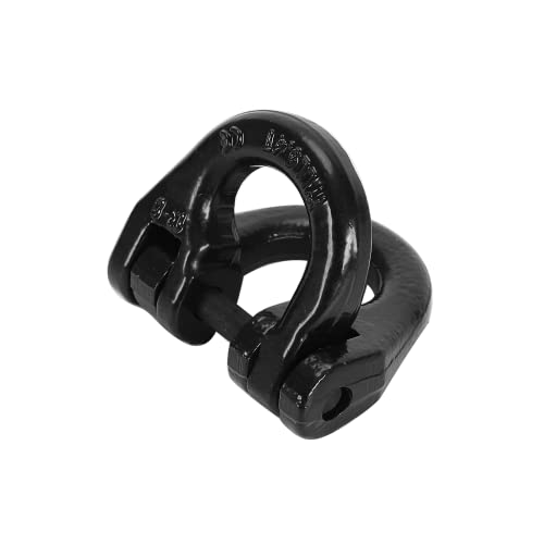 Smileracing for Truck 2PCS 1/2" Coupling Link G80 Tow Hitch Hammer Lock Safety Chain Hammerlock Black