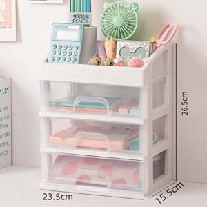 MLAFE Kawaii Organizer Kawaii Cosmetic Storage Box Kawaii Drawer Storage Box Cute Storage Box Cute Organizer (Four-Story)