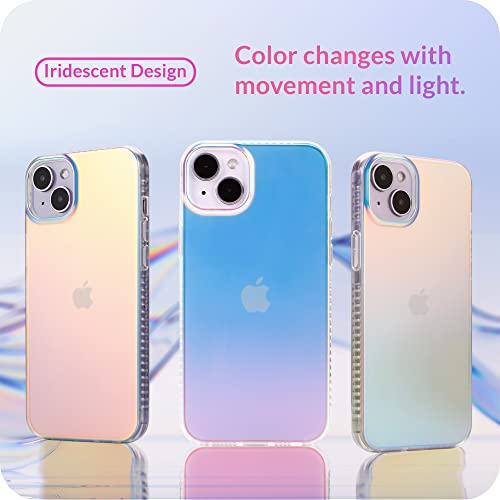 LONLI Hue - (for iPhone 14) - Fluorescent Coloful Iridescent Translucent Matte Phone Case - Cute and Unique (for Women, Girls and Men