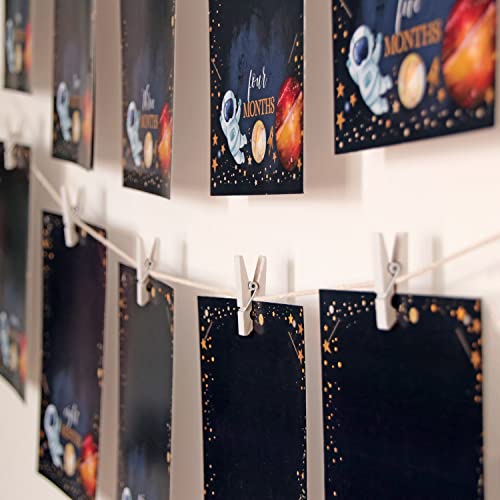 Space Photo Banner+Space High Chair Banner,First Birthday Decorations Picture Banner,Astros Birthday Party Decorations