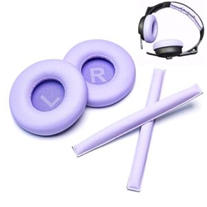 voarmaks purple replacement ear pads foam cushion headband compatible with sennheiser hd25 hd 25 hd 25-1 hd25-1ii hd25sp hmd25 hme25 hmec25 headphones
