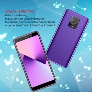 zsddzzy Unlocked Cell Phone，W8, Android Smartphone, 5.72-inch Screen，Dual SIM Card，1G RAM， 8G ROM，Only Supports Dual SIM Card Frequency Band of 3GWCDMA ：850/2100MHZ（Purple）