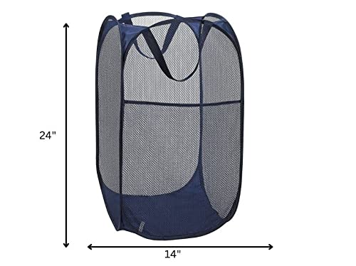 Laundry Pop-up Hamper Dirty Clothes Basket With Carry Handles Durable Fabric Collapsible Design for Clothes