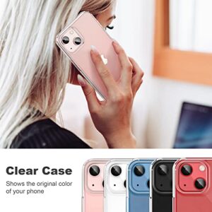JJGoo Compatible with iPhone 14 Case Clear, Soft Shockproof Protective Slim Thin Phone Bumper Cover Transparent Phone Case