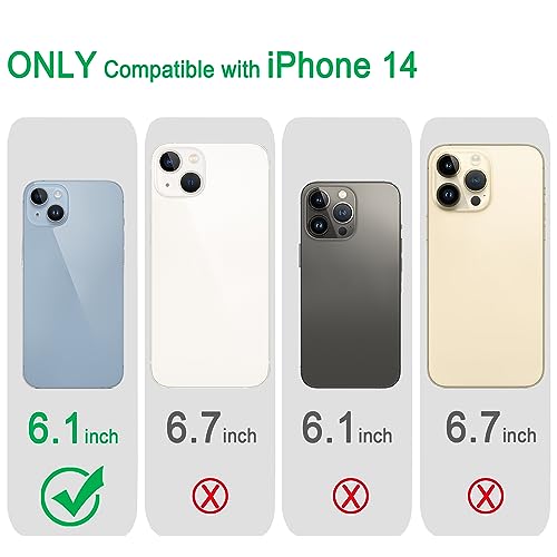 JJGoo Compatible with iPhone 14 Case Clear, Soft Shockproof Protective Slim Thin Phone Bumper Cover Transparent Phone Case