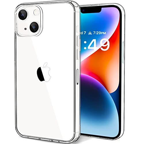 JJGoo Compatible with iPhone 14 Plus Case Clear, Transparent Soft Shockproof Protective Slim Thin Bumper Cover Phone Case for iPhone 14 Plus - 6.7 inch 2022