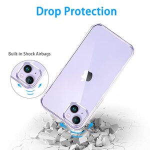 JJGoo Compatible with iPhone 14 Plus Case Clear, Transparent Soft Shockproof Protective Slim Thin Bumper Cover Phone Case for iPhone 14 Plus - 6.7 inch 2022