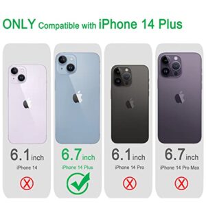 JJGoo Compatible with iPhone 14 Plus Case Clear, Transparent Soft Shockproof Protective Slim Thin Bumper Cover Phone Case for iPhone 14 Plus - 6.7 inch 2022