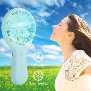 Aozhen Handheld Fan Battery Operated Portable Fan Small Fan with Adjustable 3 Speeds Rechargeable Battery Powered Fan Desk USB Mini Personal Fan for Traveling Outdoor Room