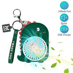 Mini Fan Battery Operated Handheld Fan USB Powered Personal Mini Fan 3 Speeds,Enhanced Airflow, Rechargeable Quiet Pocket Fan for Home Office Bedroom Desktop