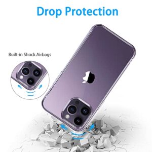 JJGoo Compatible with iPhone 14 Pro Max Case Clear, Soft Shockproof Protective Slim Thin Bumper Cover Transparent Phone Cases