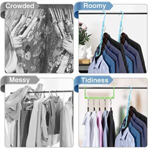 15-Pack-Magic-Hangers-Space-Saving, Closet-Organizer-Hanger, Closet-Space-Saver-Hanger for All Types of Clothes, College-Dorm-Room-Essentials, Magic-Closet-Organization-Clothe-Hangers