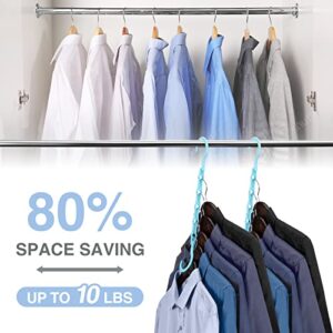 15-Pack-Magic-Hangers-Space-Saving, Closet-Organizer-Hanger, Closet-Space-Saver-Hanger for All Types of Clothes, College-Dorm-Room-Essentials, Magic-Closet-Organization-Clothe-Hangers