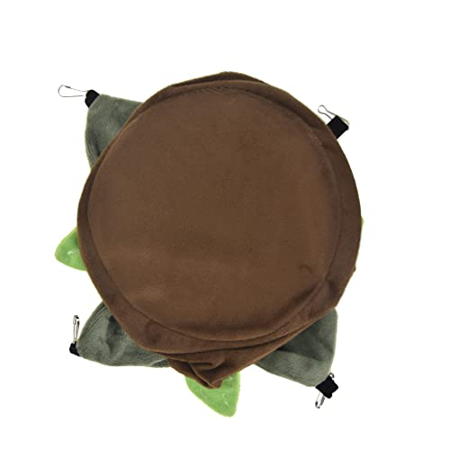 FLAdorepet Two Layers Bird Parrot Bed Nest Snuggle Hammock for Parakeet Lovebird Cockatoos,Warm Sugar Glider Ferret Bed Plush Hideout House for Guinea Pig Hamster (Brown)