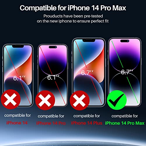 TOZO Compatible for iPhone 14 Pro Max Screen Protector 6.7 inch 3 Pack Premium Tempered Glass 0.26mm 9H Hardness 2.5D Film Easy Install 6.7 inch