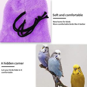 Toysructin Corner Fleece Bird Blanket, Cozy Bird Blanket for Cage, Small Animals Shelter Covers for Birds, Plush Parrot Cage Snuggle Hut Warm Bird for Parrots, Small Conures, Lovebirds and Cockatiels