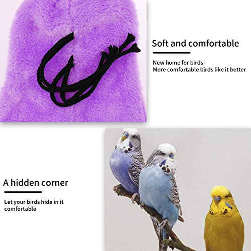 Toysructin Corner Fleece Bird Blanket, Cozy Bird Blanket for Cage, Small Animals Shelter Covers for Birds, Plush Parrot Cage Snuggle Hut Warm Bird for Parrots, Small Conures, Lovebirds and Cockatiels