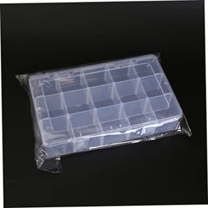 Havamoasa Jewelry Thread Box Embroidery Clear Plastic Storage Case Organizer Container with Removable Dividers-15 Grid