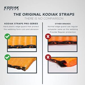 Axle Tie Down Straps with Wear Pad - 6 Pack 24"x 2" with D-Ring and Protective Sleeve- Break Strength 10000lb KODIAK STRAPS…