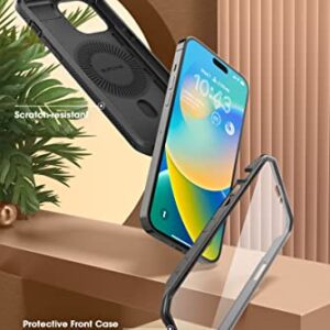 SUPCASE Unicorn Beetle Pro Mag Case for iPhone 14 Pro Max 6.7", Compatible with MagSafe Full Body Rugged Case with Built-in Screen Protector & Kickstand & Belt-Clip (Black)