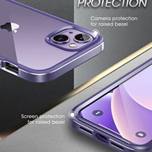 SUPCASE Unicorn Beetle Edge XT Case for iPhone 14 Plus 6.7", with Built-in Screen Protector Slim Frame Clear Protective Case (Purple)