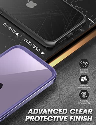 SUPCASE Unicorn Beetle Edge XT Case for iPhone 14 Plus 6.7", with Built-in Screen Protector Slim Frame Clear Protective Case (Purple)