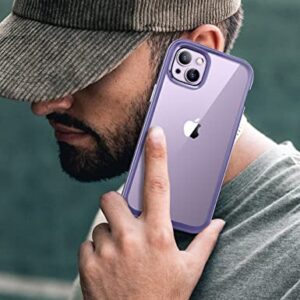 SUPCASE Unicorn Beetle Edge XT Case for iPhone 14 Plus 6.7", with Built-in Screen Protector Slim Frame Clear Protective Case (Purple)