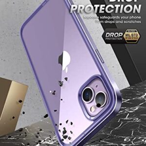 SUPCASE Unicorn Beetle Edge XT Case for iPhone 14 Plus 6.7", with Built-in Screen Protector Slim Frame Clear Protective Case (Purple)