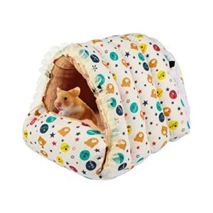 bonjin hamster guinea pig supplies bed accessories house, cozy bed house cusion fleece hut hanging hammock, cute toy nest for small animal mice, hedgehog cage supplies chinchilla ferret rat gerbil