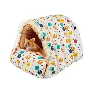 Bonjin Hamster Guinea Pig Supplies Bed Accessories House, Cozy Bed House Cusion Fleece Hut Hanging Hammock, Cute Toy Nest for Small Animal Mice, Hedgehog Cage Supplies Chinchilla Ferret Rat Gerbil