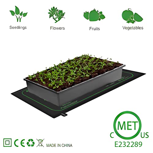 1 Pack 21W Seedling Heat Mat for Seed Starting,10" x 20.75" Waterproof Heating Pad for Indoor Plants Germination(M)