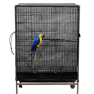 bird cage covers for night cage covers petbirds parakeet cage cover pet birds adjustable bird cage cover for bird critter cat cage to small animal privacy & comfort (black)