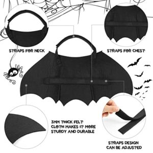 POPETPOP Dog Bat Halloween Costume- Pet Costume Bat Wings Wizard Hat with Pumpkin Bell for Small Medium Dogs Cats Cosplay Halloween Party Decoration