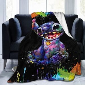 cartoon blanket ultra-soft comfortable blankets flannel fits couch sofa office suitable for all season 50"x40"